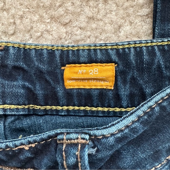 Anthropologie Pilcro Stet Slim Navy Blue Ankle Jeans with Zippers - Picture 4 of 6